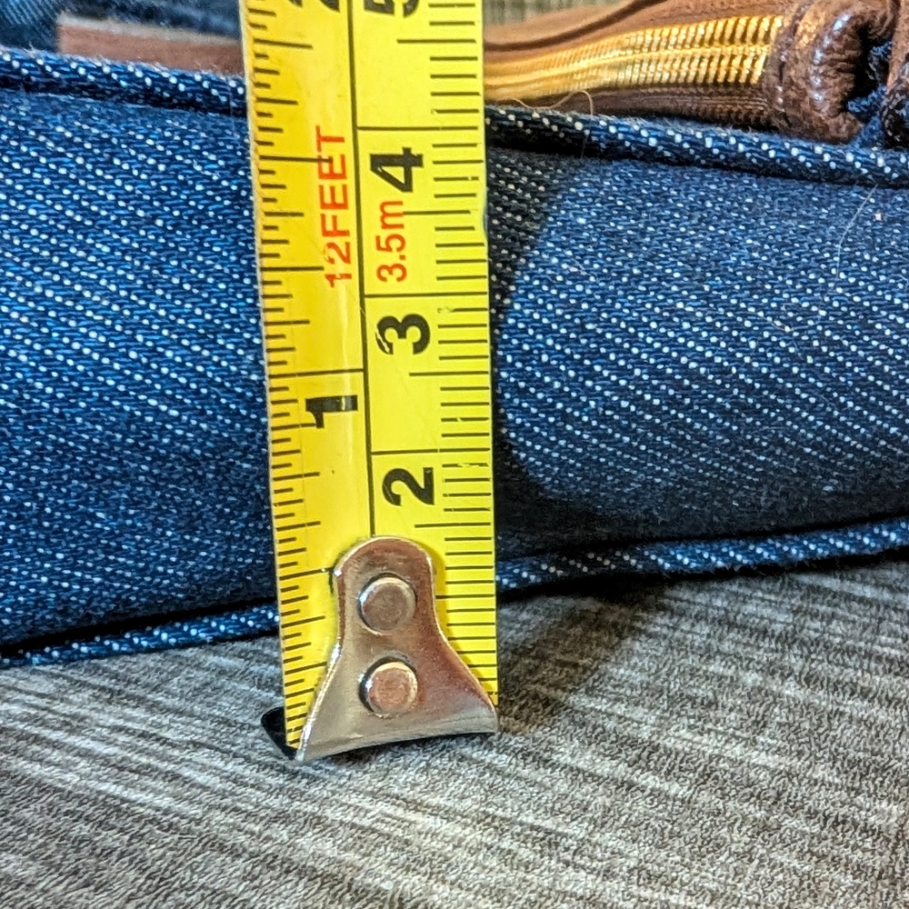 Liz Claiborne Denim And Leather Crossbody Bag - Picture 15 of 16